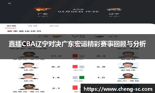 直插CBA辽宁对决广东宏运精彩赛事回顾与分析